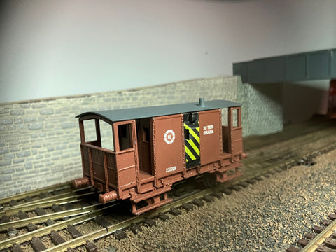 CIE 20T Brake Van 23508 with ply body, all metal duckets and planked balcony